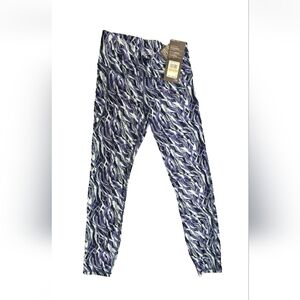 Under Armour Purple Blue White Patterned Leggings Heat gear ED SIZE S